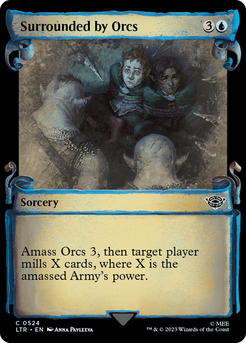 Surrounded by Orcs (LTR-524) - common: (Showcase) - Foil