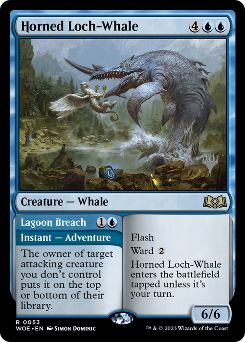 Horned Loch-Whale // Lagoon Breach (PPWOE-53P) - rare - Foil