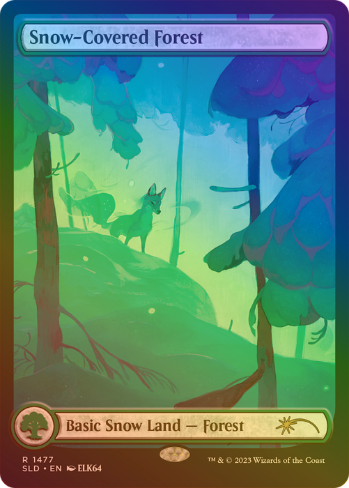 Snow-Covered Forest (SLD-1477★) - rare: (Full Art) - Foil
