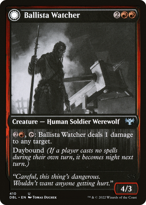 Ballista Watcher // Ballista Wielder (DBL-410) - uncommon: (Double Faced Transform)