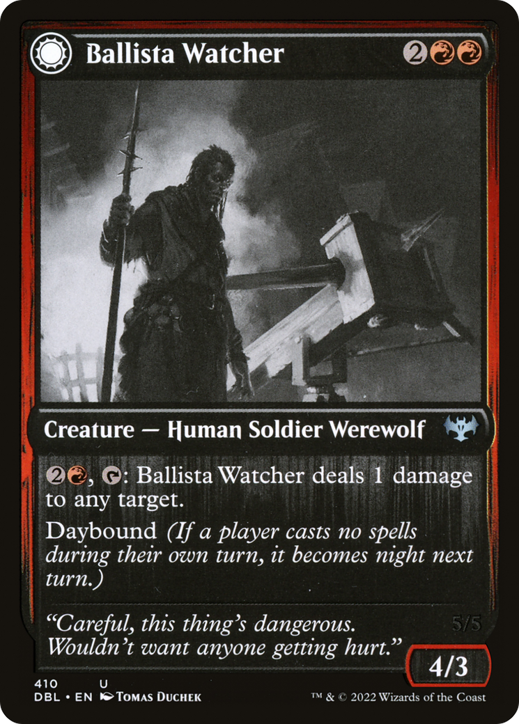 Ballista Watcher // Ballista Wielder (DBL-410) - uncommon: (Double Faced Transform) - Foil