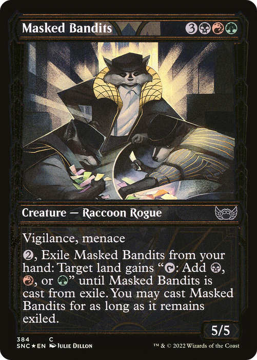 Masked Bandits (SNC-384) - common: (Showcase) - Foil