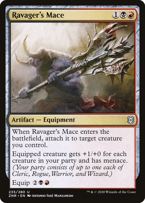 Ravager's Mace (ZNR-235) - uncommon - Foil