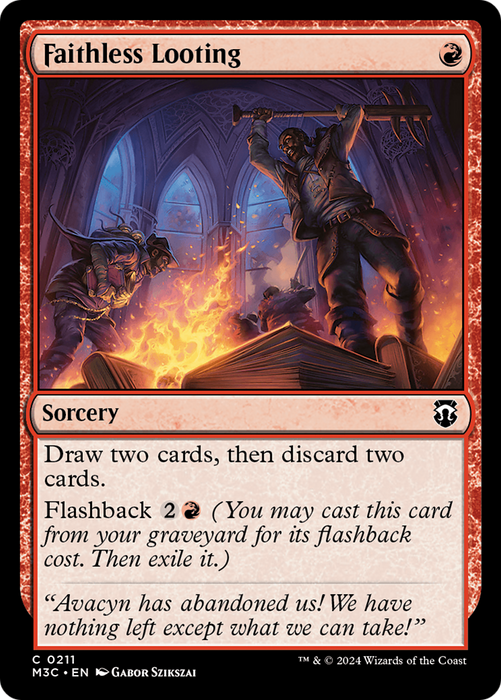 Faithless Looting (M3C-211) - common - Foil