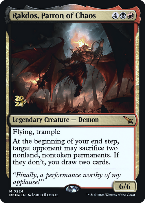 Rakdos, Patron of Chaos (PRE-224S) - mythic - Foil