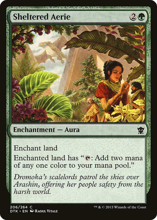 Sheltered Aerie (DTK-206) - common - Foil