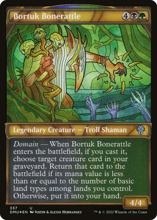 Bortuk Bonerattle (DMU-337) - uncommon: (Showcase) - Foil