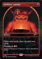 Faithless Looting (SLD-1779) - rare (Borderless)