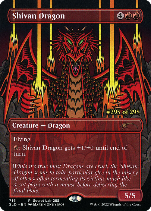 Shivan Dragon (SLD-716) - rare (Borderless)