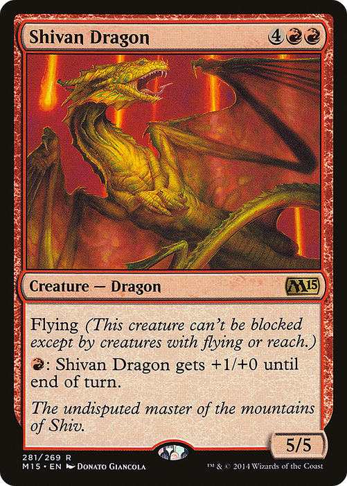 Shivan Dragon (M15-281) - rare