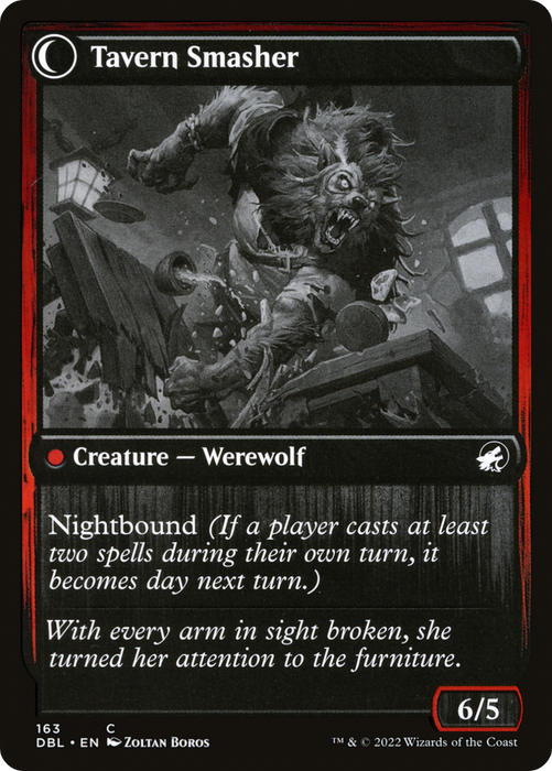 Tavern Ruffian // Tavern Smasher (DBL-163) - common: (Double Faced Transform)