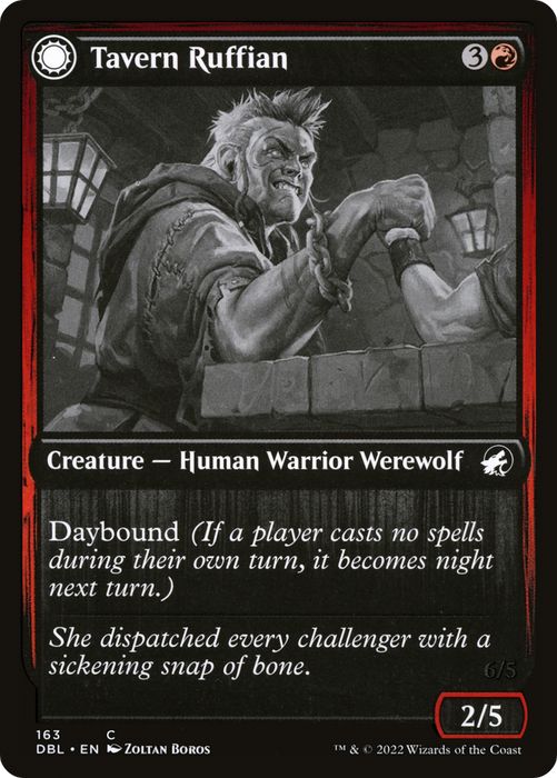 Tavern Ruffian // Tavern Smasher (DBL-163) - common: (Double Faced Transform) - Foil