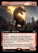 Flaming Tyrannosaurus (WHO-976) - rare: (Extended Art) - Foil