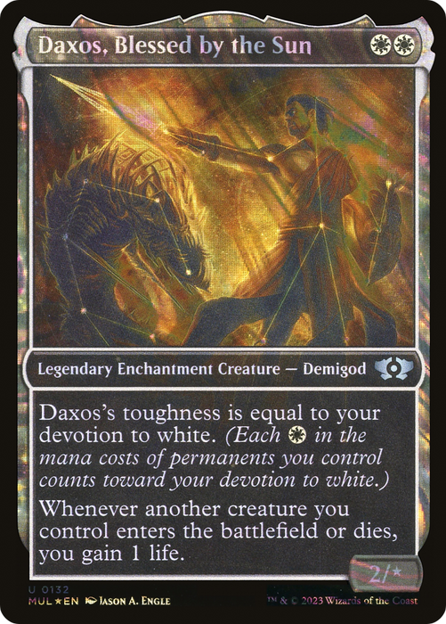 Daxos, Blessed by the Sun (MUL-132) - uncommon: (Showcase, enchantment) - Foil