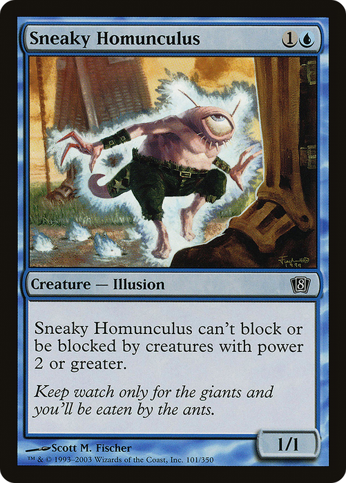 Sneaky Homunculus (8ED-101★) - common - Foil