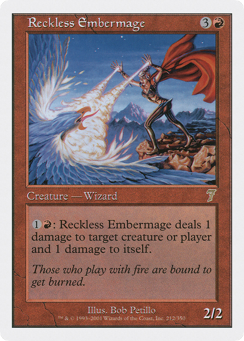Reckless Embermage (7ED-212) - rare
