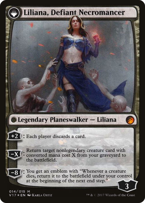 Liliana, Heretical Healer // Liliana, Defiant Necromancer (V17-014) - mythic: (originpwdfc) - Foil