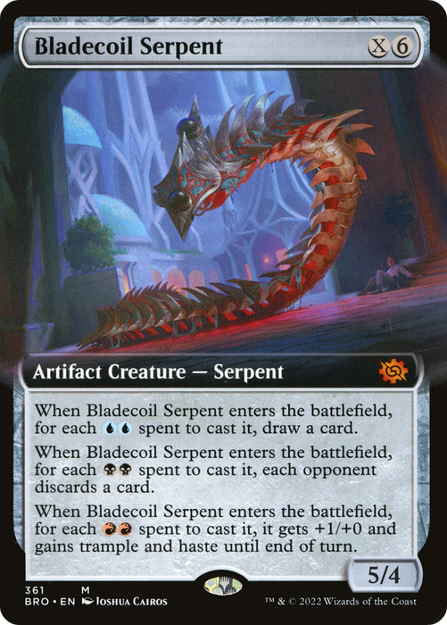 Bladecoil Serpent (BRO-361) - mythic: (Extended Art) - Foil