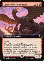 Opportunistic Dragon (ELD-364) - rare: (Extended Art)