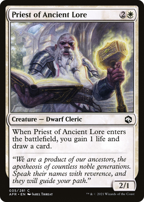 Priest of Ancient Lore (AFR-035) - common - Foil