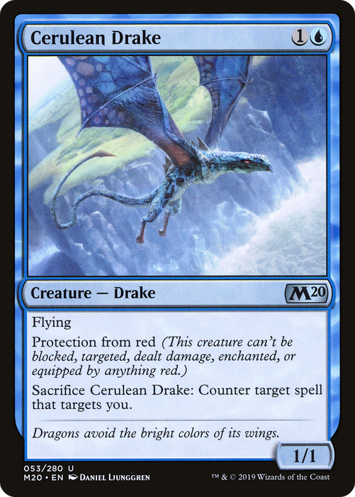Cerulean Drake (M20-053) - uncommon - Foil