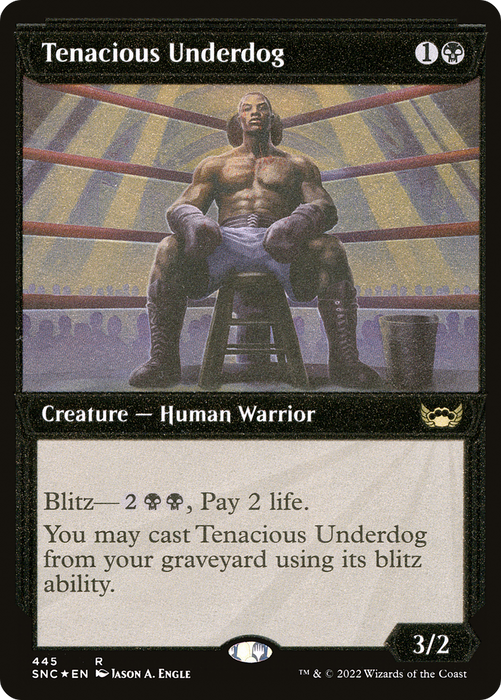 Tenacious Underdog (SNC-445) - rare: (Showcase) - Etched Foil