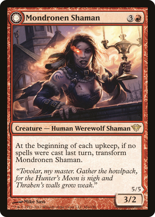 Mondronen Shaman // Tovolar's Magehunter (DKA-098) - rare: (Double Faced Transform) - Foil