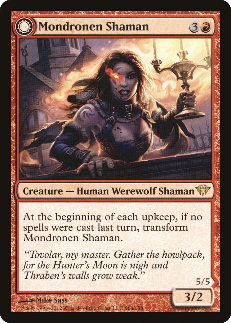 Mondronen Shaman // Tovolar's Magehunter (DKA-098) - rare: (Double Faced Transform) - Foil