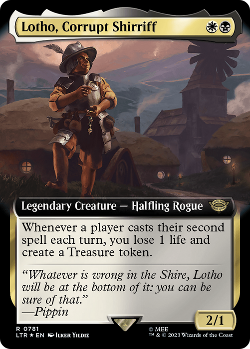 Lotho, Corrupt Shirriff (LTR-781) - rare: (Extended Art) - Foil