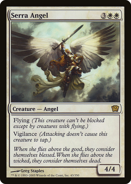 Serra Angel (9ED-43★) - rare - Foil
