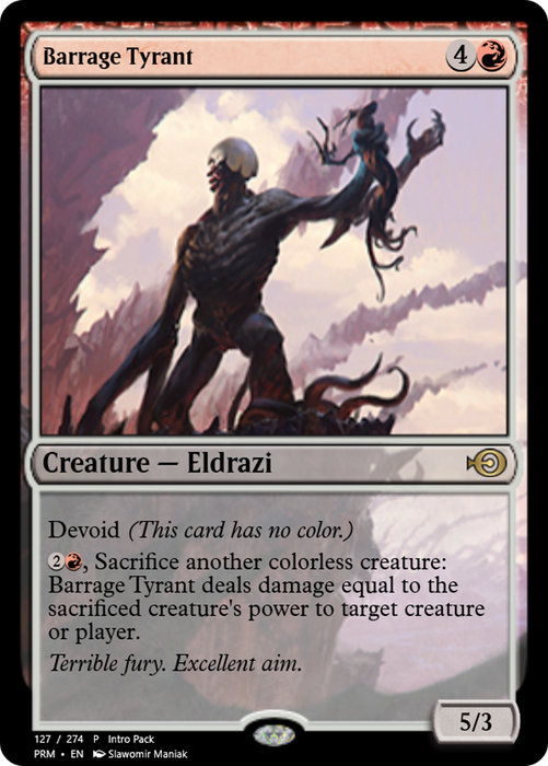 Barrage Tyrant (PRM-58249) - rare: (devoid) - Foil