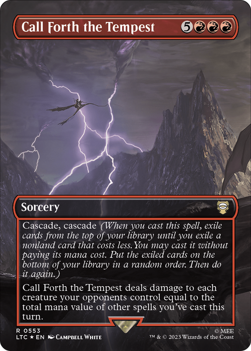 Call Forth the Tempest (LTC-553) - rare (Borderless) - Foil
