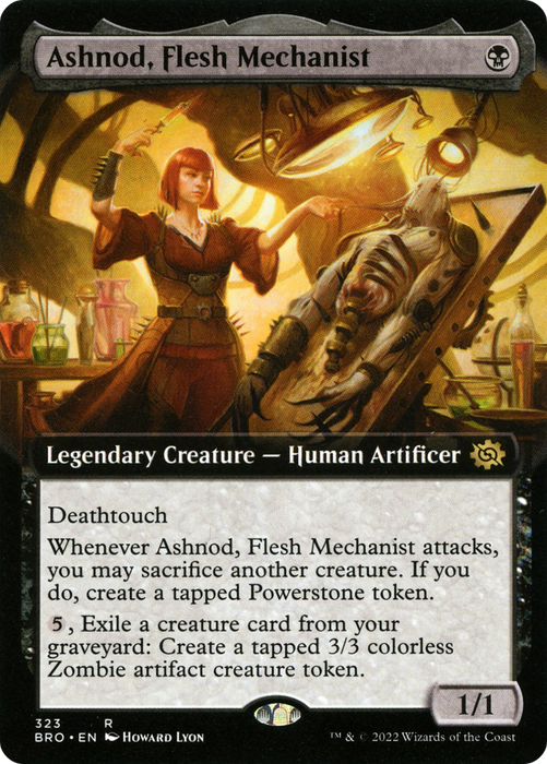 Ashnod, Flesh Mechanist (BRO-323) - rare: (Extended Art)