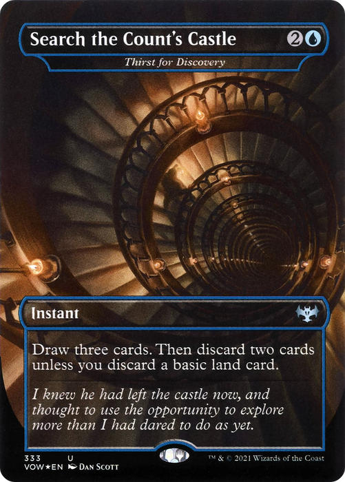 Thirst for Discovery (VOW-333) - uncommon / Search the Count's Castle (Borderless) - Foil