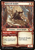 Rimrock Knight // Boulder Rush (ELD-294) - common: (Showcase) - Foil