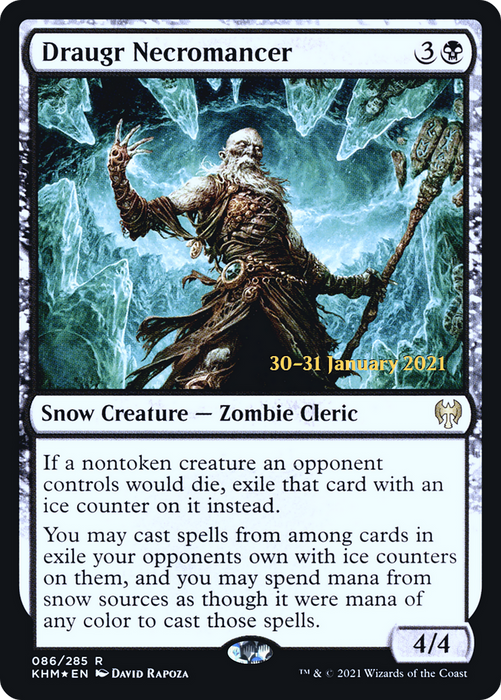 Draugr Necromancer (PRE-86S) - rare: (snow) - Foil