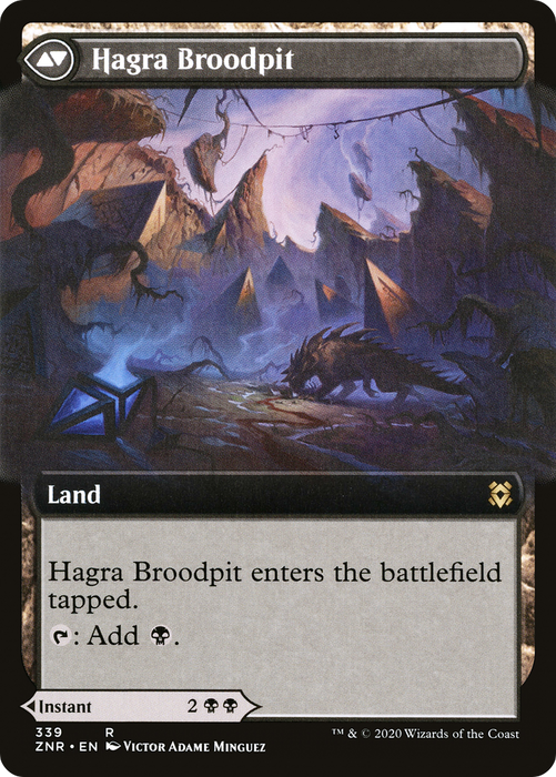 Hagra Mauling // Hagra Broodpit (ZNR-339) - rare: (Extended Art)