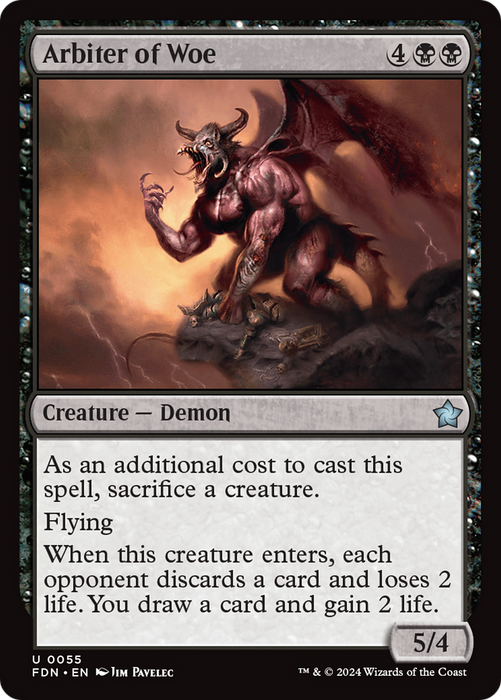 Arbiter of Woe (FDN-055) - uncommon - Foil