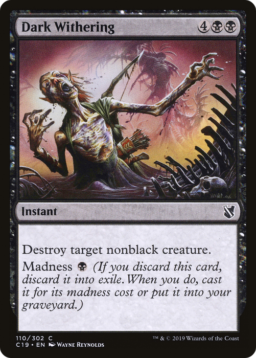 Dark Withering (C19-110) - common