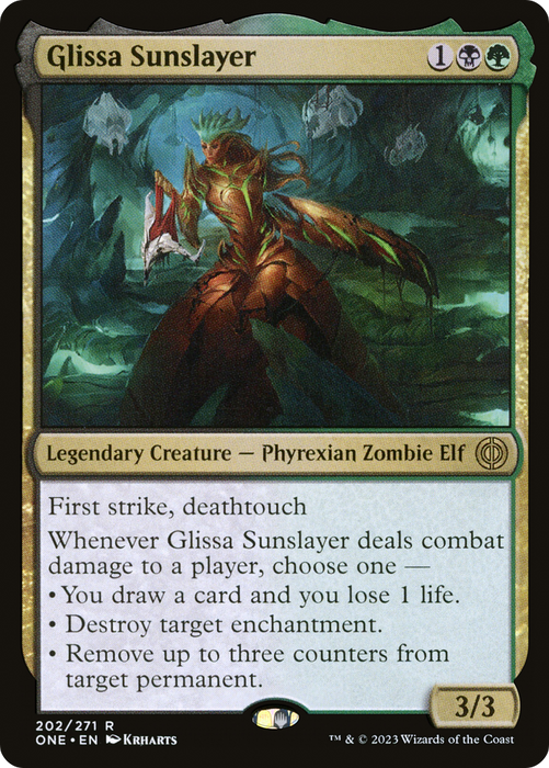Glissa Sunslayer (ONE-202) - rare - Foil