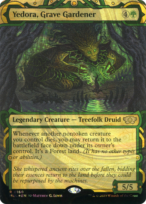 Yedora, Grave Gardener (MUL-160) - rare: (Showcase) (Borderless) - Foil