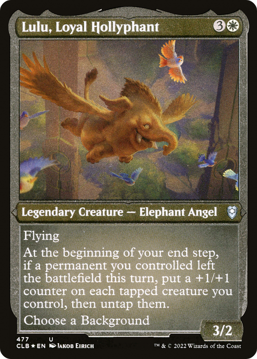 Lulu, Loyal Hollyphant (CLB-477) - uncommon - Etched Foil