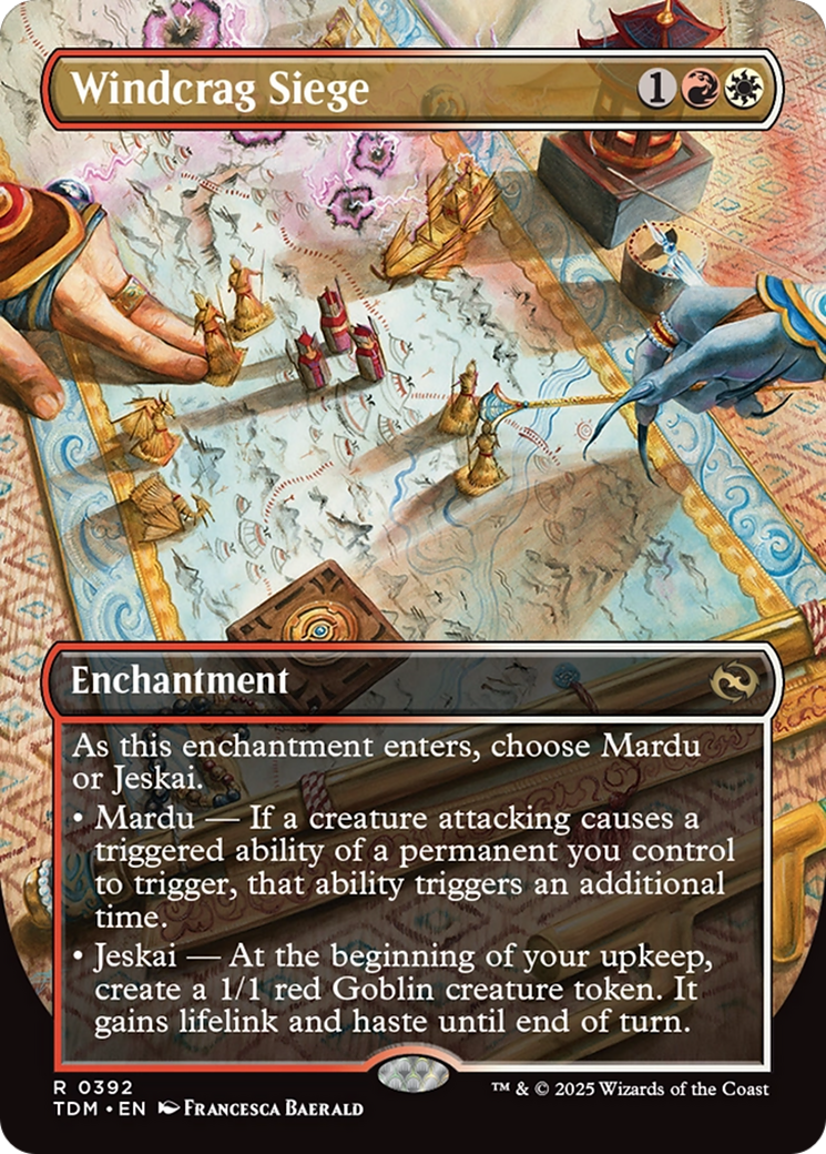 Windcrag Siege (TDM-392) - rare: (enchantment) (Borderless) - Foil