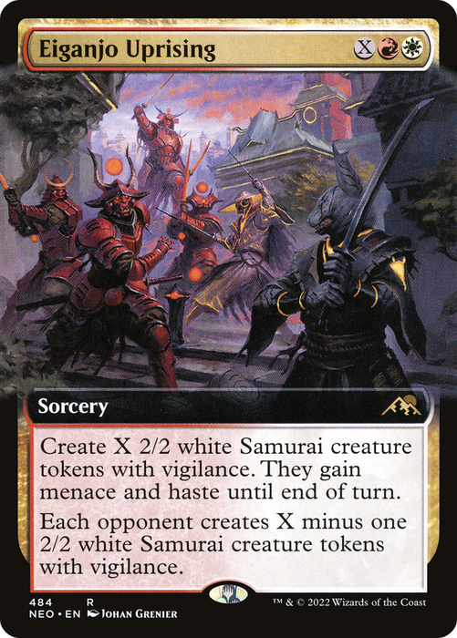 Eiganjo Uprising (NEO-484) - rare: (Extended Art) - Foil
