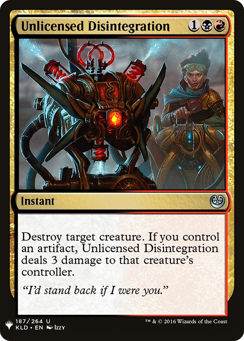 Unlicensed Disintegration (LIST-KLD-187) - uncommon