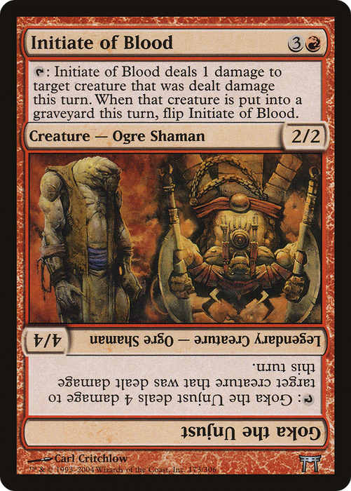 Initiate of Blood // Goka the Unjust (CHK-173) - uncommon - Foil