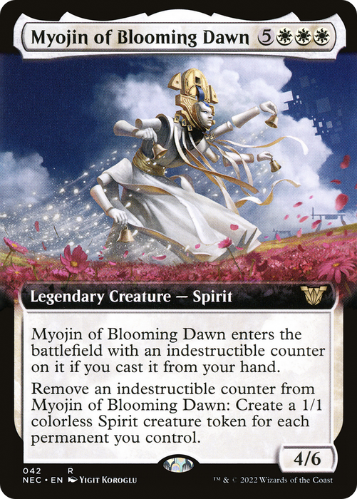Myojin of Blooming Dawn (NEC-042) - rare: (Extended Art)
