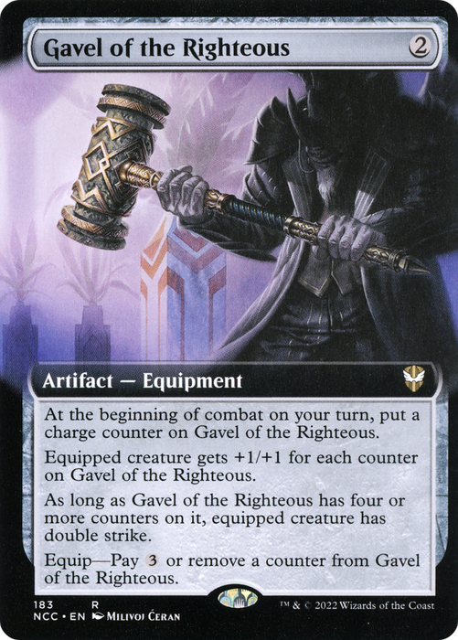 Gavel of the Righteous (NCC-183) - rare: (Extended Art)