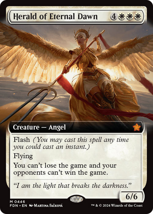 Herald of Eternal Dawn (FDN-446) - mythic: (Extended Art) - Foil