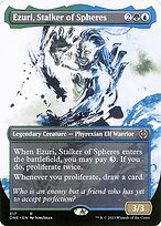 Ezuri, Stalker of Spheres (ONE-317) - rare: (Showcase) (Borderless) - Foil